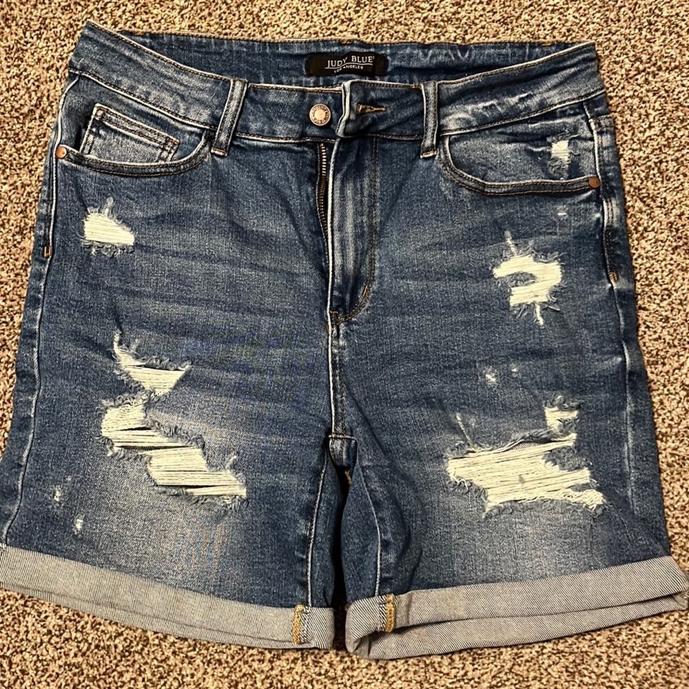 Judy Blue high rise  denim shorts size XL